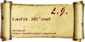 Laufik József névjegykártya
